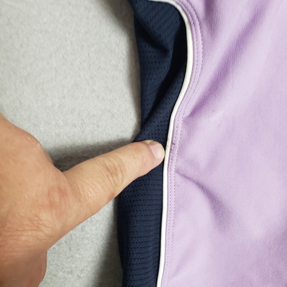 Nike Women's L Racerback Tank Top Pastel Purple Running Track Stripe Athletic - Picture 8 of 13